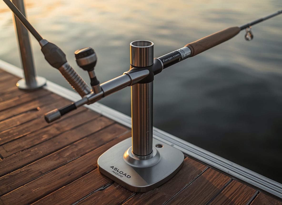 Adjustable luxury fishing rod holder with rust-resistant coating